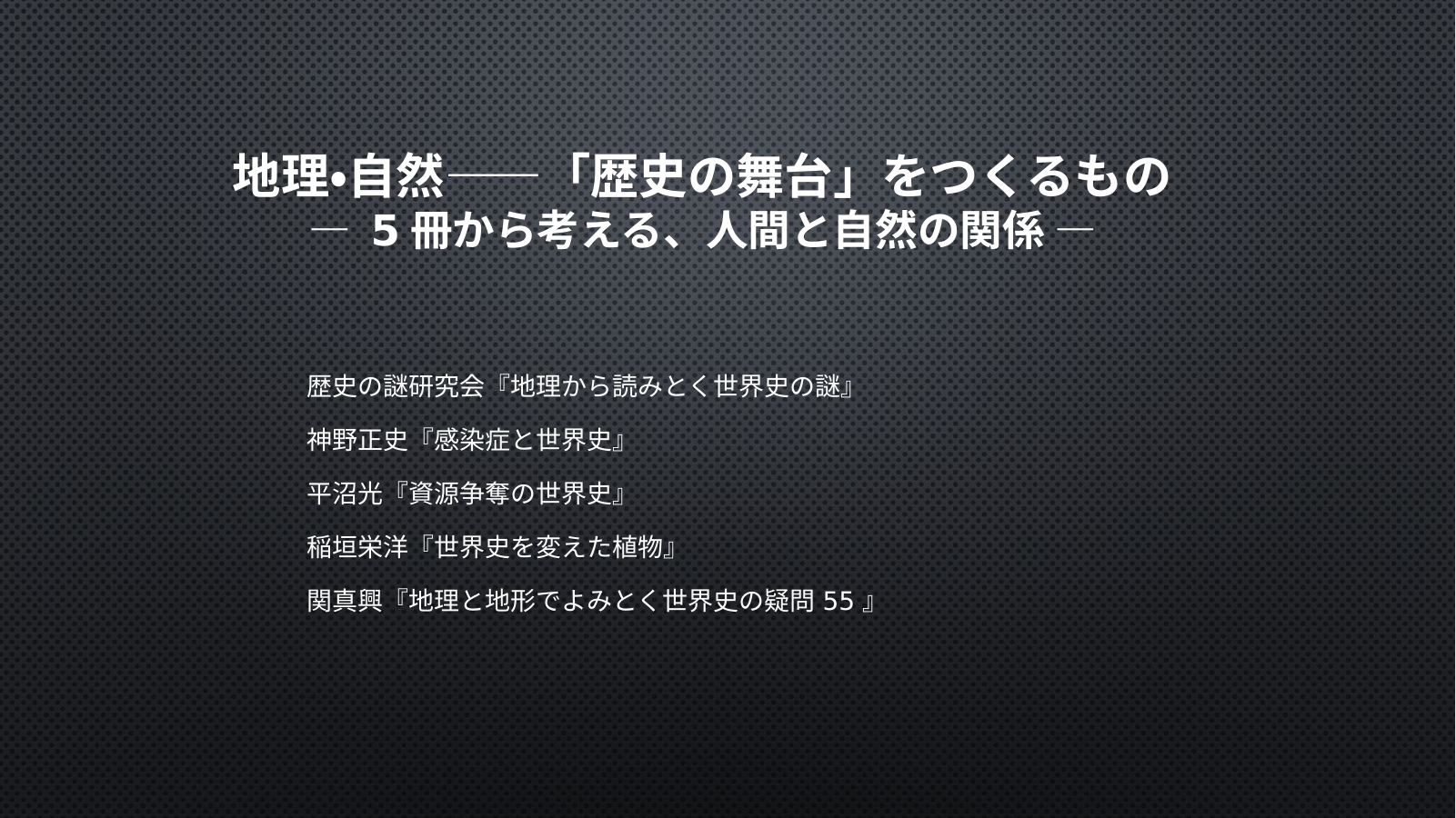世界史G1（地理・自然）のスライド