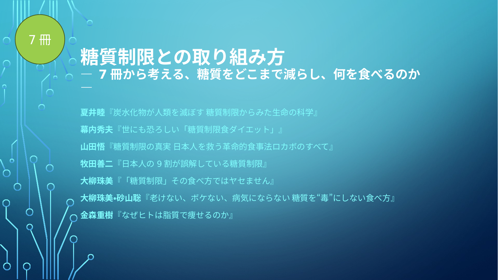 糖質制限はどうするのスライド