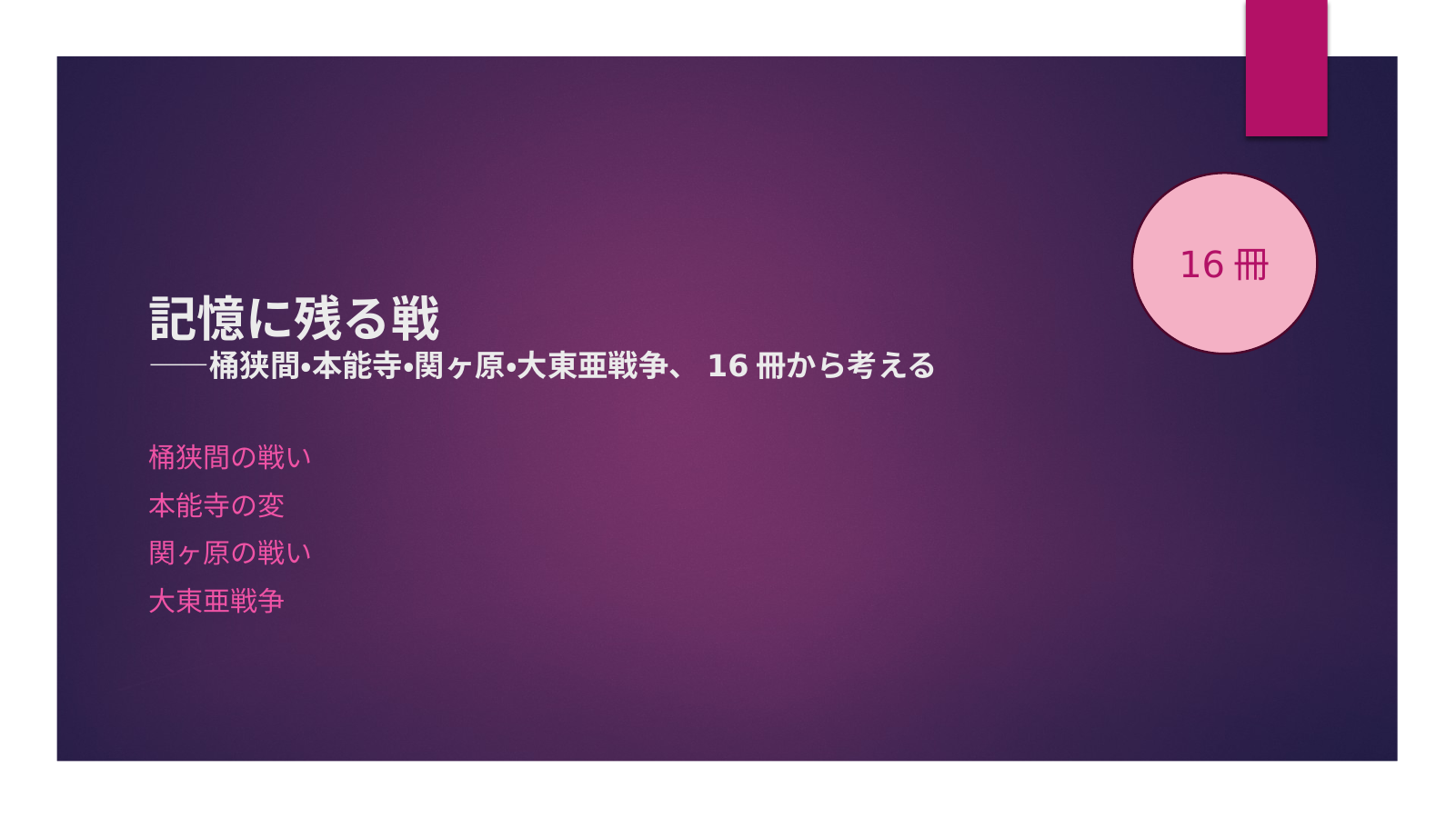 記憶に残る戦い スライド 1